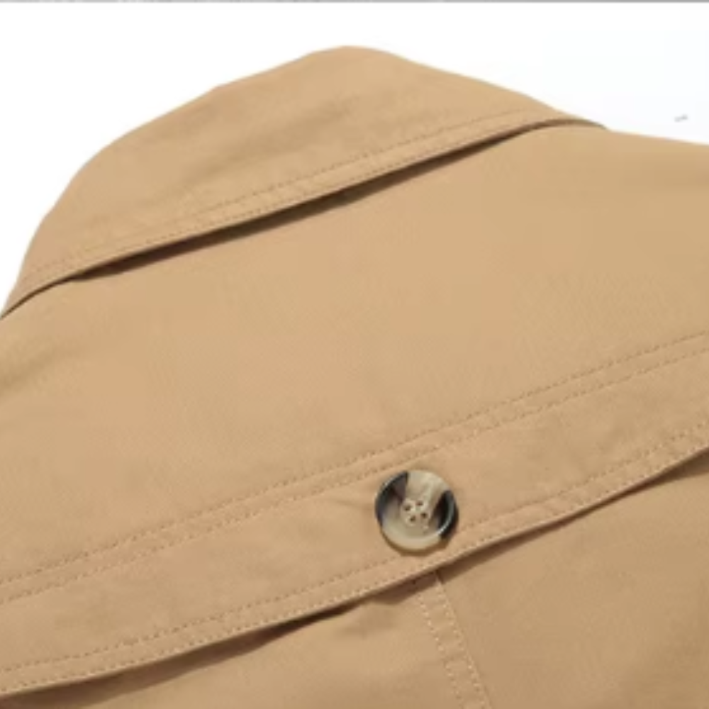 Adriano | Elegancki Kaban Trencz z Podszewką